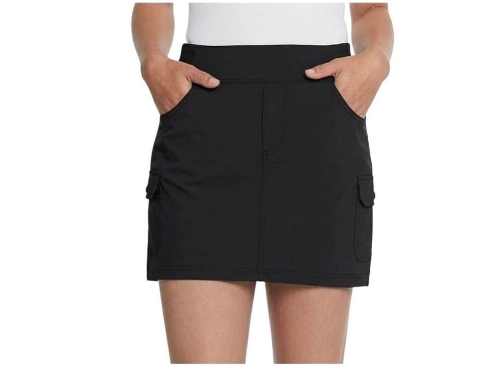 Eddie Bauer Women's Black Christine Cargo Utility Skort XL 16